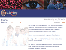 Tablet Screenshot of lifetec.com.mx